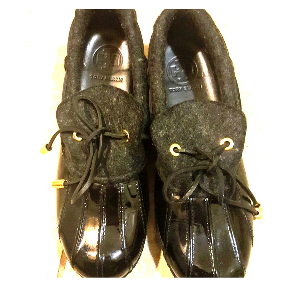 Tory Burch Duck Patent Leather Women Shoes, Size 8